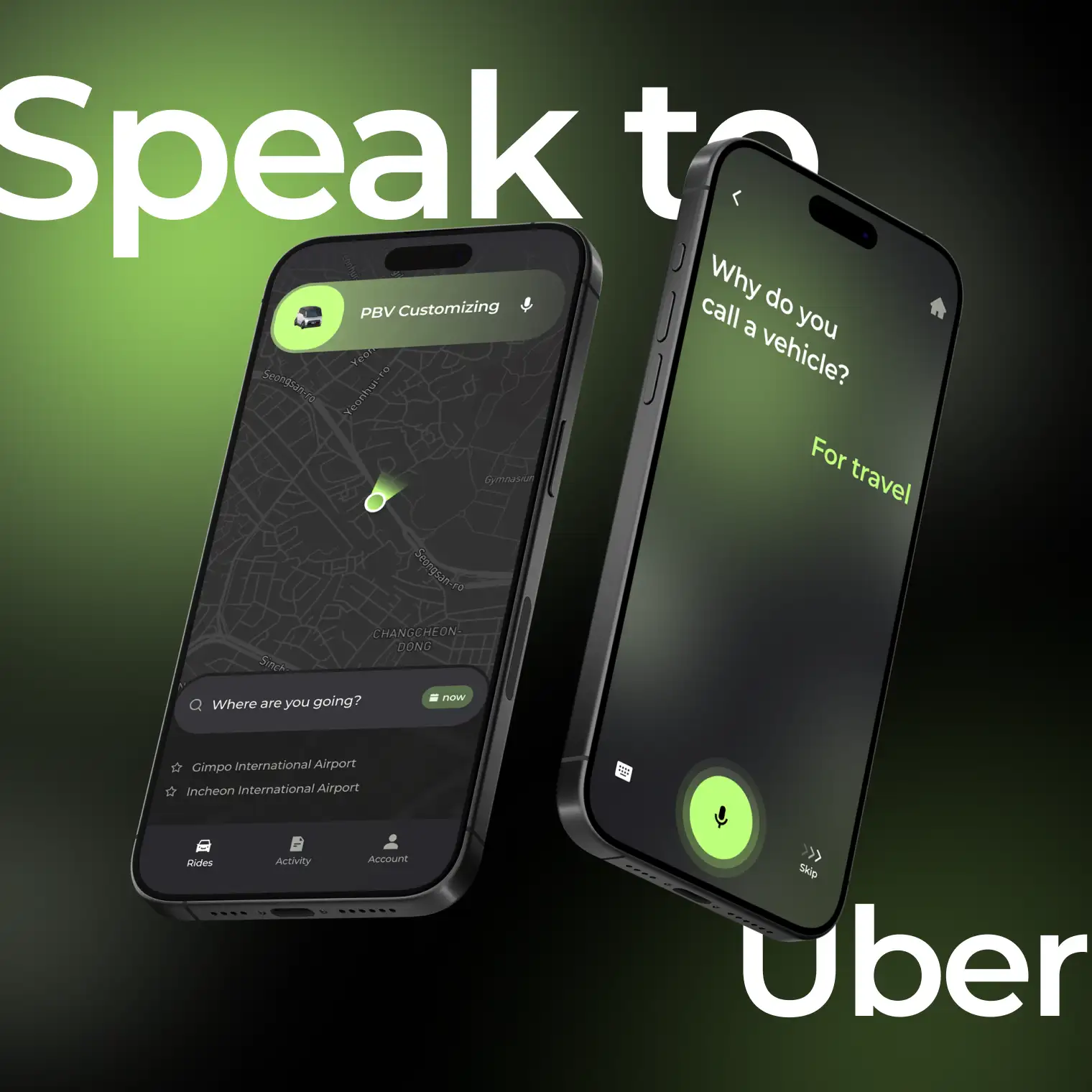 Uber APP redesign (with PBV) by 박현서 포트폴리오 - 노트폴리오