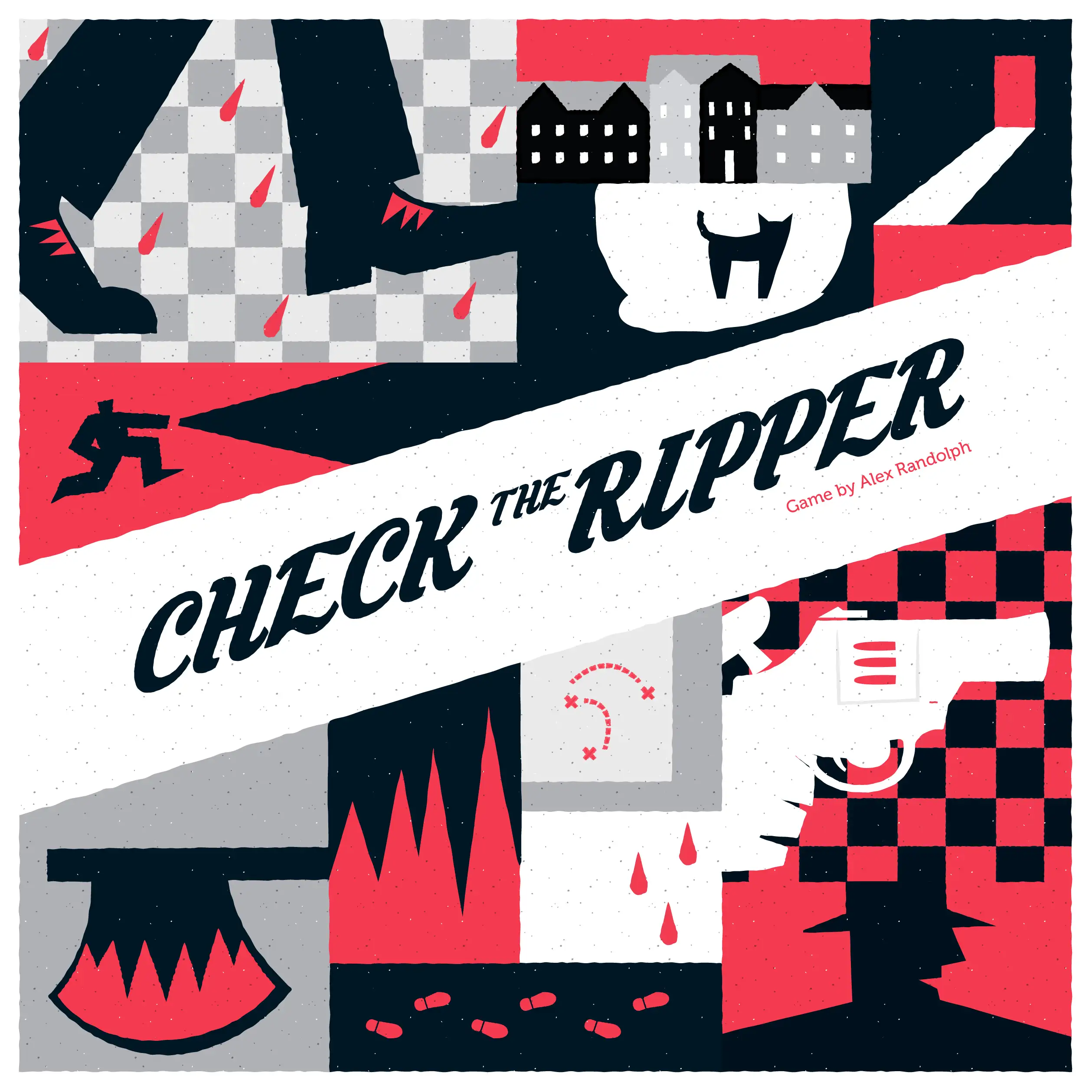 Ripper Checker Board Game Packaging illustration by Haewa Lee 포트폴리오 - 노트폴리오