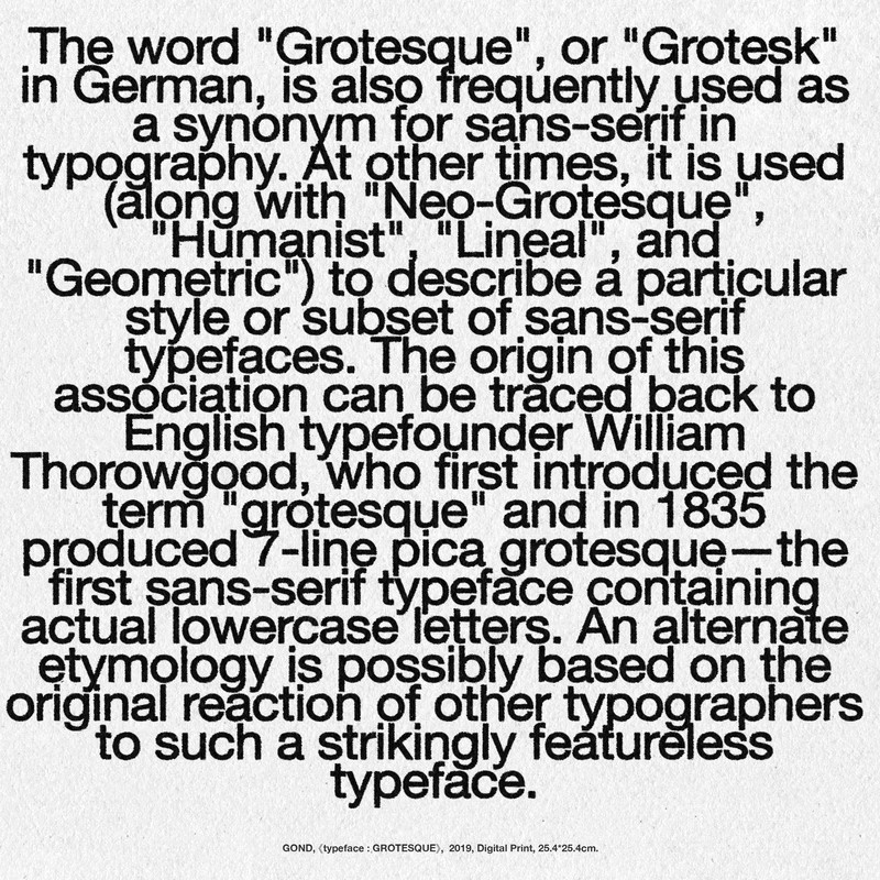 grotesque typeface